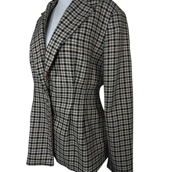 Who What Wear Womens Jacket Coat Sz M Houndstooth Single Breasted Tailored Fit - Picture 6 of 9